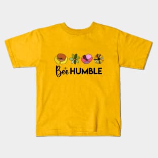 Bee Humble with Colorful Flowers, Love Bees, Cute Kids T-Shirt